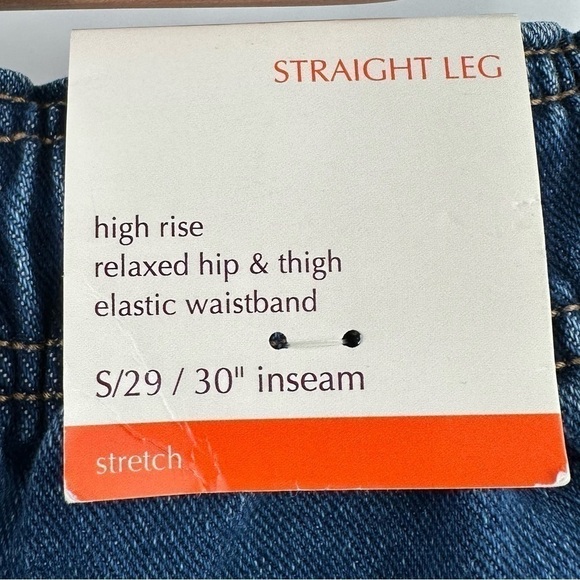 KNOX Rose NWT Women’s High Rise Elastic Band Straight Leg Jeans Size Small 29/30 - Picture 5 of 11